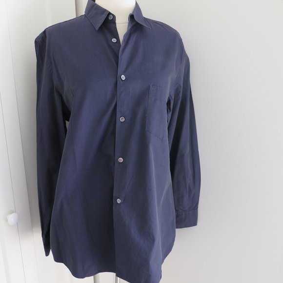 COMME des GARCONS Woman's Blue Cotton Shirt/Blouse Size Medium  Made in France - Picture 1 of 6